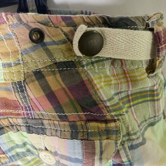 KIM ROGERS Bermuda Shorts Patchwork Plaid 100% Cotton Preppy Women 16 Multicolor - Picture 8 of 9